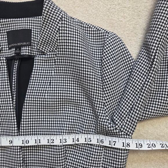 Banana Republic Women's 8 Classic Houndstooth Jacket Blazer 1 Button Front - Picture 10 of 16